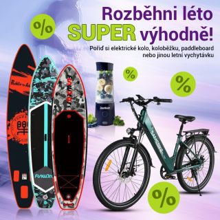 🌟 Rozběhni léto s námi! 🌟 Vyber si z našich elektrických kol, koloběžek a paddleboardů ty nejlepší modely pro každodenní...