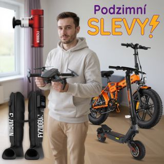 ⚡ Podzimní slevy jsou tady! Využij skvělé akce na elektrické koloběžky, elektrokola, masážní přístroje a další vychytávky...